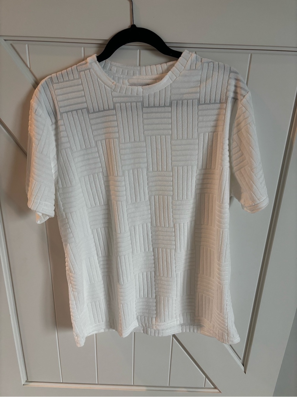 Cactus White Textured Short Sleeve Tee